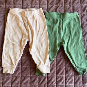 Cloud Island Kids Casual Bottoms in Cream and Green